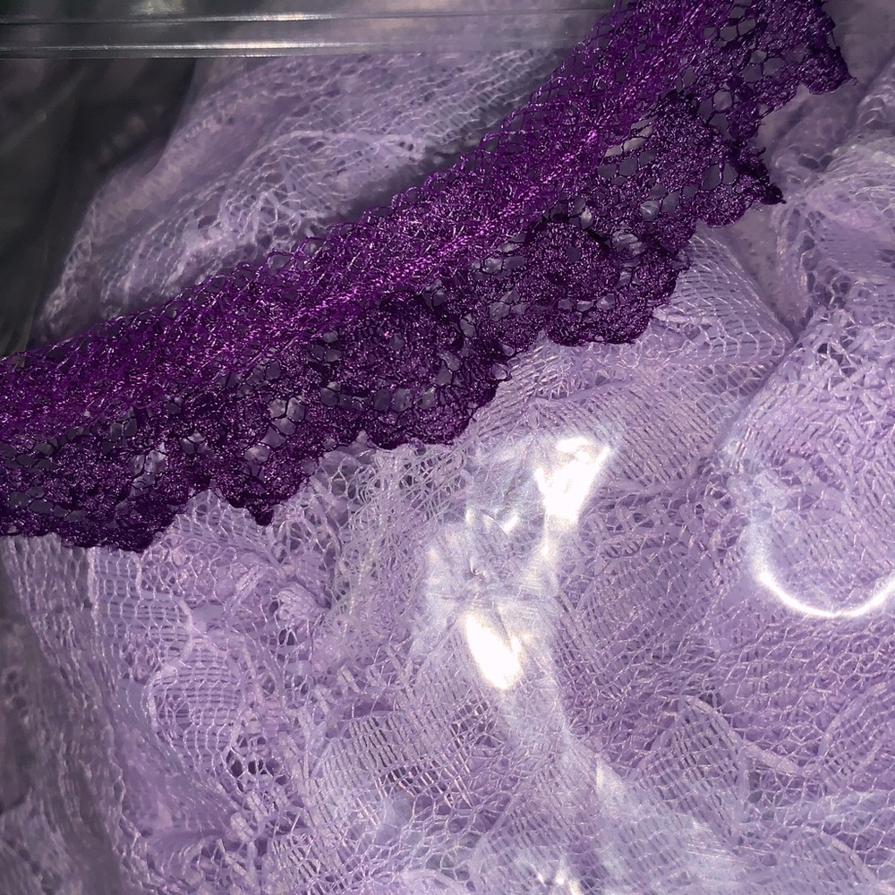7 Yds. Deep purple 1/2 inch lace trim